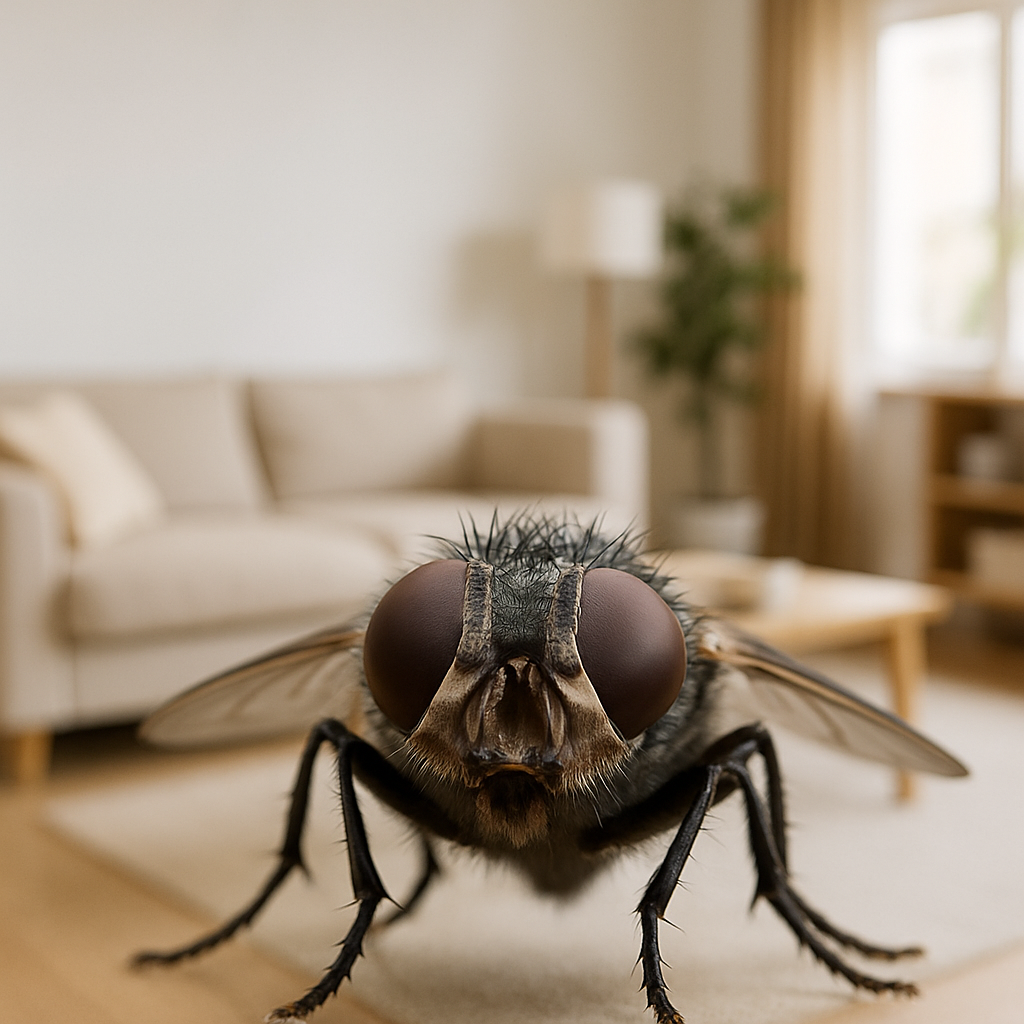 Vliegen vallen voor in huis